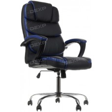 Кресло офисное DEXP CEO Black/Blue черный