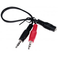 Кабель соединительный DEXP 3.5 mm jack - 3-pin 3.5 mm jack x2