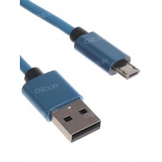 Кабель DEXP micro USB - USB синий 1 м