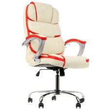 Кресло офисное DEXP CEO Beige/Red бежевый